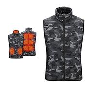 ZZSEAI Gilet Chauffant Homme,Veste Chauffante Non Batterie Chauffage Manteau Chauffant Hiver LéGer Chauffé 3 TempéRatures RéGlables Veste Chauffant Doudoune Chauffante Vetement Chauffant Homme