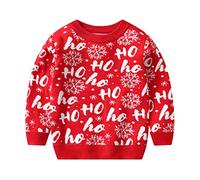 ZZSEAI Pull de Noël pour Garçons et Filles,Noël Nouveauté Pull 2 à 6 Ans Impression Arbre de Noël Sweat-Shirt Pull De Noel Fille 6 Ans Pull Pere Noel Bébé Dessin animé Mignon Pulls Sweat Hauts