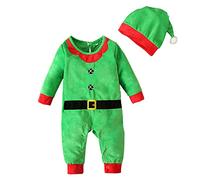 ZZSEAI Tenue De Noel BéBé,Combinaison BéBé GarçOn Tenue + Pantalons + Chapeau De PèRe NoëL Ensemble BéBé GarçOn DéGuisement Ensemble De VêTement BéBé Unisexe NoëL Santa Christmas DéGuisement Enfant