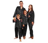 ZZSEAI vêtements de Nuit en Soie,Pyjama imprimé Automne - Hiver Ensemble de Noël Bébé Fille Dames pjs10 / 12 Ensemble Pyjama Court pour Enfants Pyjama Long pour Femme Pyjamas pour Enfants 2-13 Ans