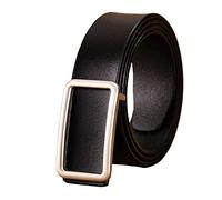 ZZSRJ Ceintures en Cuir for Femmes Fashion DesignerPin Buckle Ladies Girdle Femme Jeans Ceinture (Belt Length : 110cm, Color : Black)