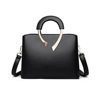 ZZSRJ Cuir Sac à Main Casual Sac à Main Dames Bandes Messenger Mesdames (Color : Svart, Taille : One Size)