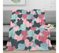 ZZSSSM Amour Couverture en Flanelle Couverture Polaire Moelleuse Douce Et Chaude Imprimé 3D Couverture De Canapé pour Adolescents Et Adultes 50x60inch(127x152cm)