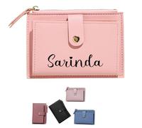 ZZTINGC Petit Portefeuille Personnalisé for Femmes avec Nom, Porte-Monnaie Personnalisé avec Nom De Demoiselle D’Honneur, Cadeau De La Fête des Mères, Porte-Monnaie Porte-Carte De Crédit