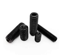 ZZTWER 10 / 50pcs M2 M2.5 M3 M3,5 M4 M5 M6 M8 DIN916 Noir 12,9 Alliage Steel Hexagon Socket Hexagon Allen Point de Coupe Point de cuve de grev Screw vis (Length : 4mm, Taille : M4 50pcs)