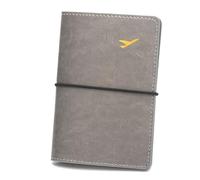 ZZTWER Étui for Passeport avec Bande en Caoutchouc et Sangle Fixe for Passeport, Porte-Billets Ultra-Fin, Pochette légère en Cuir for Documents de Voyage Protège-passeports(Grey)