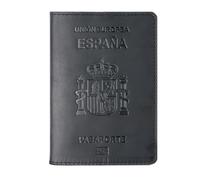 ZZTWER Étui for Passeport Espagnol, Porte-Documents, Portefeuille rétro en Cuir de Vache for Cartes d'embarquement, Porte-Cartes, Ensemble de passeports Protège-passeports(Coffee)