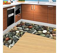 ZZUU Tapis Cuisine Devant evier Tapis Cuisine Antidérapant Lavable en Machine Lavable Doux Polyester Tapis D'EntréE Interieur Absorbant，Long et Largeur Personnalisable