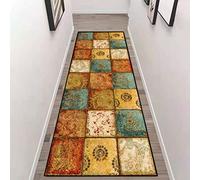 ZZUU Tapis Cuisine Devant evier,Tapis de Couloir,Motifs Géométriques Tapis Cuisine Imperméable,Résistant à l'huile,Lavables Antidérapant Tapis for Cuisine Salon Chambre Entrée