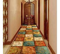 ZZUU Tapis Cuisine Devant evier,Tapis de Couloir,Motifs Géométriques Tapis Cuisine Imperméable,Résistant à l'huile,Lavables Antidérapant Tapis for Cuisine Salon Chambre Entrée