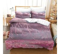 ZZVRMCYLD 3D, Imprimé Mount Fuji Under Cherry Blossom Trees Ensemble De Literie avec Microfibre Super Douce Et Respirante Housses De Couettes 3 Pièces avec Taies d'oreiller Super King（260x220cm）