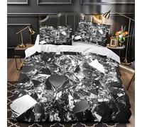 ZZVRMCYLD Verre brisé 3D Imprimé Drap de Couette Microfibre Entretien Facile Design Abstrait Moderne Housse de Couette 2 taies éclair pour Adultes Famille Single（140x200cm）