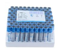 ZZwansuGE 100 Tubes De PréLèVement Sanguin sous Vide (2ml 5ml 10ml), Tubes à Pression NéGative sous Vide Jetables, Tubes De PréLèVement Sanguin Anticoagulants Au Citrate De Sodium 1:9,5ml