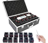 ZZwansuGE Base De ContrôLeur De Feux d'artifice, 2 TéLéCommandes sans Fil + 4/6/8/10/12 Bases, Distance De TéLéCommande De 100 M, avec BoîTier De Protection, pour Mariages, ScèNes 12PCS