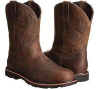 ZZwansuGE Bottes D'éQuitation, Bottes De Cow-Boy Western, BrodéEs, à Enfiler, à Bout Rond, AntidéRapantes, Respirantes, Bottes Vintage pour Hommes Et Femmes,A-48