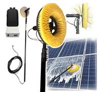 ZZwansuGE Brosse De Nettoyage Solaire PhotovoltaïQue, avec Manche TéLescopique De 3,5/5,5/7,5m, PulvéRisation d'eau Automatique, Outil De Nettoyage ExtéRieur à Haute Altitude,LithiumBattery-3.5m
