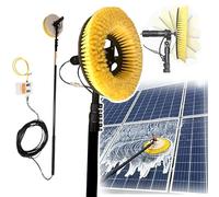 ZZwansuGE Brosse De Nettoyage Solaire PhotovoltaïQue, avec Manche TéLescopique De 3,5/5,5/7,5m, PulvéRisation d'eau Automatique, Outil De Nettoyage ExtéRieur à Haute Altitude,MainsElectricity-3.5m