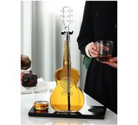 ZZwansuGE Carafe à Whisky De Luxe De 1000 ML Et Ensemble De Verre, Carafe De Guitare Créative avec Bouchon, Distributeur De Whisky, Cadeau d'anniversaire Unique, Anniversaire, Coffret Cadeau