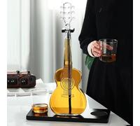 ZZwansuGE Ensemble De Carafe à Whisky Personnalisé De 1000 ML, Carafe Créative pour Guitare/Violon avec Bouchon, Distributeur De Whisky, Anniversaire, Coffret Cadeau,A