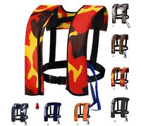 ZZwansuGE Gilet D'impact pour Adulte pour La Natation en Plein Air,Dispositif De Flottaison pour Gilet De Sauvetage, Flottabilité ≥ 150 N, Portant 230 Catties,D-Automatic