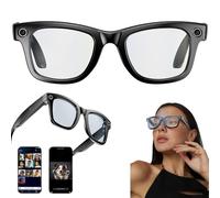 ZZwansuGE Lunettes IA, Reconnaissance Photo IA, VidéO, Appels Bluetooth, Musique, Questions-RéPonses IA, Enregistrement, Lunettes Unisexes, Synchronisation avec L'Application Mobile, avec CaméRa HD,B