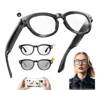 ZZwansuGE Lunettes Intelligentes AI, Lunettes Bluetooth avec CaméRa HD, Prise en Charge De La Prise De Vue AI + Appels + Lecture De Musique, Lentilles à Changement De Couleur Automatique