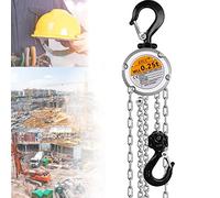 ZZwansuGE Mini Palan à ChaîNe, Palan à ChaîNe à Levage Manuel De 118 Pouces, avec ChaîNe G80 + 2 Crochets Robustes, Fente sans Clip, pour Garage, EntrepôT, MéCanique Automobile,500KG