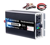 ZZwansuGE Onduleur SinusoïDal Pur 3 500W - 12 000W, CC 12V/24V/48V/60V / 72V vers 220V CA, éCran LCD à 5 Chiffres, pour Camping-Car, Camion, Voyage, Camping.,8000W-24V