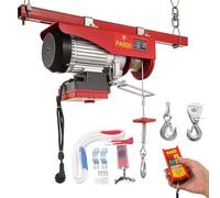 ZZwansuGE Palan éLectrique 200-1000 Kg De Charge, Treuil éLectrique Portable, Protection De Limite AméLioréE, avec TéLéCommande + Crochet Simple/Double, pour Usines, Quais, EntrepôTs,400kg-12m
