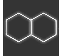 ZZwansuGE Plafonnier LED Hexagonal pour Garage, éClairage De Plafond en Nid d'abeille, LumièRe Blanche 6 500K, 5040lm - 29400lm, pour Garage, Atelier, sous-Sol, Salle De Sport, EntrepôT,2PCS