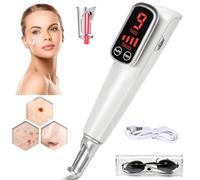 ZZwansuGE Stylo Picoseconde Indolore à Usage Domestique, Kit D'éLimination des Acrochordons, 9 Niveaux De FréQuence + 4 Niveaux D'Intensité, éLiminer Les Grains De Beauté, Les Taches De Rousseur,Red