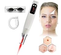 ZZwansuGE Stylo Picoseconde pour éLiminer Les Acrochordons, LumièRe Bleue/Rouge, 9 Modes/4 Niveaux, pour Une éLimination Indolore des Pigments, Cicatrices, Taches Brunes Et Taches De Rousseur.,Red