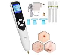 ZZwansuGE Stylo Plasma, Stylo Anti-Grains De Beauté à L'Ozone, 8 Niveaux D'éNergie, éCran LCD, pour Le Lifting du Visage, L'éLimination des Rides, des Taches, avec 7 TêTes De Rechange