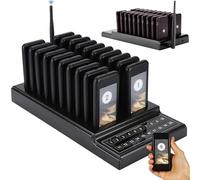 ZZwansuGE TéLéAvertisseur De Restaurant, 1 Clavier D'Appel + 20 TéLéAvertisseurs, Bip/Vibration/Flash, Distance De 1000 M, pour Restaurants, Bars, HôTels, CaféS, Snack-Bars