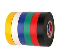 ZZWFMW 10/50/100 Rouleaux de Ruban électrique, Ruban Isolant, Ruban adhésif coloré, résistant aux Hautes températures, Ruban PVC for câbles métalliques(Green,10M(32.8FT)_100 PCS)