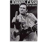 ZZXCHG Peinture d'art de mur de toile 60x90cm Johnny Cash (dito medio SAN Quentin Poster Decorazione Soggiorno Camera da letto Pittura Senza Cornice