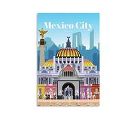 ZZXCHG Peinture Impression sur Toile 30x50cm Viaggio a Città del Messico Tela decorativa Wall Art Soggiorno Poster Camera da letto Senza Cornice