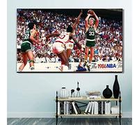 ZZXCHG Toile Peinture 40x60cm Larry Bird Baksetball Fans Giclee Work Poster Canvas Wall Art Room Pictures for Bedroom Gifts Decor Senza Cornice