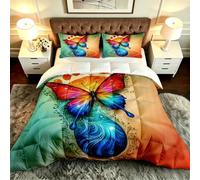 ZZXHG Couette 3D Empreinte Colorée 200x200 cm pour Grand Lit-B120 | Douce, Lavable Confortable, Design Unique Chaud pour Couples et Chambre Maître Suite, Utilisation Quotidienne Toute Saison