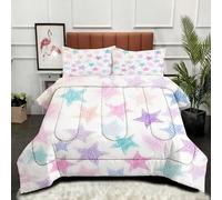 ZZXHG Couette 3D Imprimé Confortable et Respirante, Imprimé étoile, Housse de Couette 160x200 cm avec 2 Taies d'oreiller 65x65 cm, Literie pour Tous Les Jours, pour Adultes et Adolescents_7269a