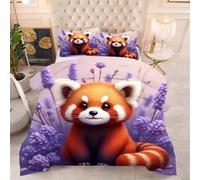 ZZXHG Couette 3D Imprimé Confortable et Respirante, Raton Laveur Brun, Housse de Couette 160x200 cm avec 2 Taies d'oreiller 65x65 cm, Literie pour Tous Les Jours, pour Adultes et Adolescents