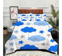 ZZXHG Couette 3D | Imprimé Nuage, Confort & Élégance, Thème Varié, Lavable | Parfaite pour Grand Lit, Design Unique, 200x200 cm avec 2 Taies Incluses_7120a