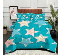 ZZXHG Couette 3D Imprimée | Imprimé étoile, Confort Optimal & Pratique pour l'Été | Adaptée aux Couples, Salon Moderne, 160x200 cm avec 2 Taies Incluses_7263a