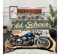 ZZXHG Couette 3D Imprimée | Imprimé Moto, Confort Optimal & Pratique pour l'Été | Adaptée aux Couples, Salon Moderne, 160x200 cm avec 2 Taies Incluses_8091a