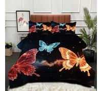 ZZXHG Couette 3D Imprimée | Papillon, Confort Optimal & Pratique pour l'Été | Adaptée aux Couples, Salon Moderne, 160x200 cm avec 2 Taies Incluses_7731a