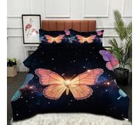 ZZXHG Couette 3D Imprimée | Papillon, Confort Optimal & Pratique pour l'Été | Adaptée aux Couples, Salon Moderne, 160x200 cm avec 2 Taies Incluses_7923a