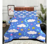 ZZXHG Couette Imprimée 3D | Imprimé Nuage, Douceur & Respirabilité, Lavable en Machine | Idéale pour Lit Simple, Décoration Moderne, 140x200 cm avec 2 Taies_7094a