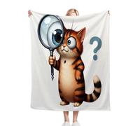 ZZXHG Couverture Plaid Polaire 150 x 200 Enfant Animal Chat Orange, Moelleuse Flanelle Couverture Lit 2 Personnes en Microfibre, Douce Chaude Plaid Jeté de Canapé Chambre Literie Polaire_A3603