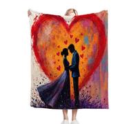 ZZXHG Couverture Plaid Polaire 150 x 200 Enfant Couple Amoureux, Moelleuse Flanelle Couverture Lit 2 Personnes en Microfibre, Douce Chaude Plaid Jeté de Canapé Chambre Literie Polaire_A4371