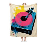 ZZXHG Couverture Plaid Polaire 150 x 200 Enfant Disque Musical, Moelleuse Flanelle Couverture Lit 2 Personnes en Microfibre, Douce Chaude Plaid Jeté de Canapé Chambre Literie Polaire_A4263